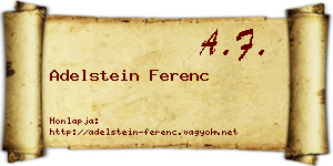 Adelstein Ferenc névjegykártya