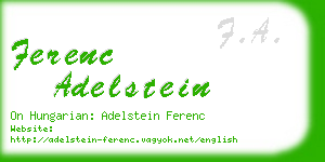 ferenc adelstein business card